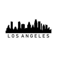 Los angeles skyline ilustrado sobre fondo blanco. vector