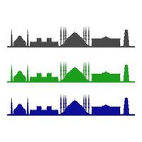 Istanbul Skyline Illustrated On White Background vector