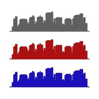 Chicago Skyline Illustrated On White Background vector