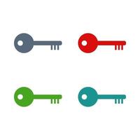 Key Illustrated On White Background vector