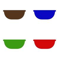 Bowl Illustrated On White Background vector