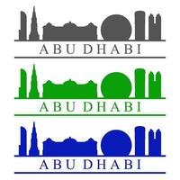 Abu Dhabi Skyline Illustration On White Background vector