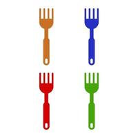 Fork Illustrated On White Background vector