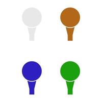 Golf Illustrated On White Background vector