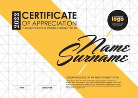 Certificate of appreciation template vector