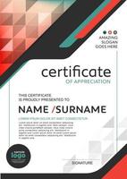 Certificate of appreciation template vector