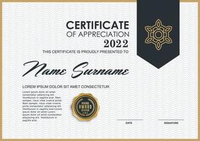 Certificate of appreciation template vector