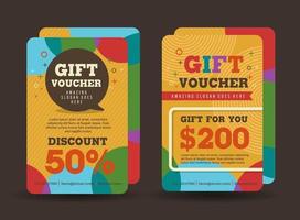 Gift voucher discount coupon template vector