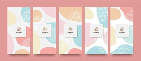 Vector set packaging templates japanese