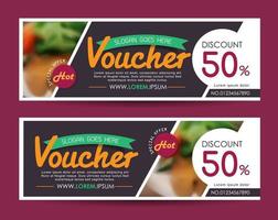 Gift voucher discount coupon template vector