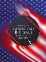 Labor day sale banner poster template vector