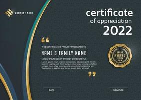 Certificate of appreciation template vector