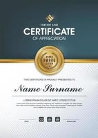 Certificate of appreciation template vector