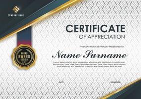 Certificate of appreciation template vector