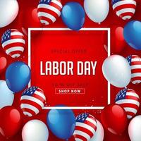 Labor day sale banner poster template vector