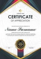 Certificate of appreciation template vector