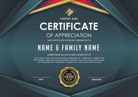 Certificate of appreciation template vector