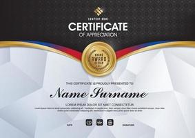 Certificate of appreciation template vector