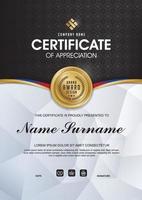 Certificate of appreciation template vector