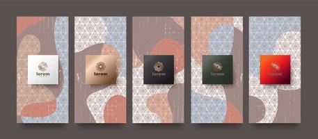 Vector set packaging templates japanese