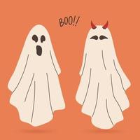 fantasmas voladores halloween de miedo monstruos fantasmales personajes de dibujos animados
