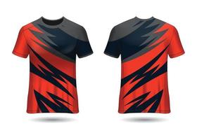 T-Shirt Sport Design. Racing jersey. uniform front and back view. vector