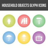 Unique Household Objects Vector Icon Set