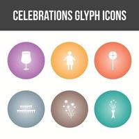 6 Celebrations Vector Icon Set