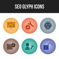 6 Unique vector icons in one set