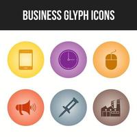 6 Unique vector icons in oe set