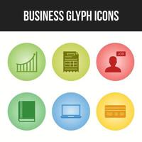 Beautiful 6 icons pack of business vector icons