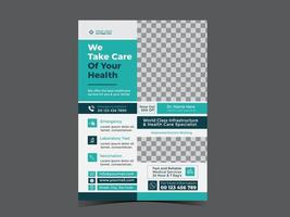 Medical and Healthcare Service Flyer Design Template vector