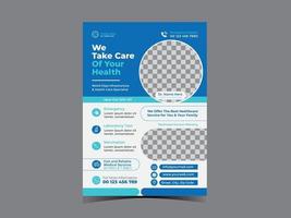 Medical and Healthcare Service Flyer Design Template vector