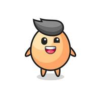 illustration of an egg character with awkward poses vector