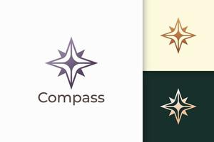 Compass logo in simple shape for outdoor business or community vector