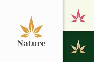 Health or beauty logo in simple flower shape fit for cosmetic product vector