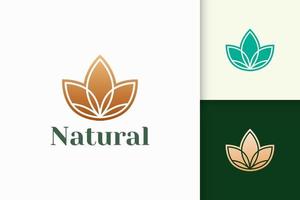 Flower logo in abstract and luxury style for health and beauty vector