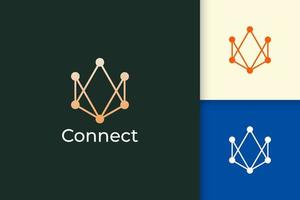 Digital data or connect logo concept for technology company vector