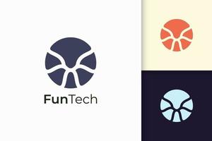 Abstract technology logo concept represent data and system vector