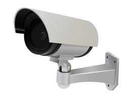 White CCTV camera on a white background vector