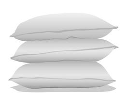 pila de almohadas blancas vector