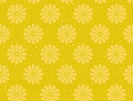 Abstract background with yellow color with floral motif vector