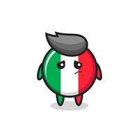 the lazy gesture of italy flag cartoon character vector