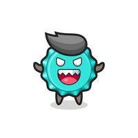 illustration of evil bottle cap mascot character vector