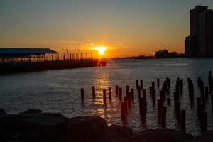 Sunset at a Marina photo