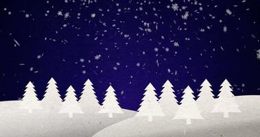 4k merry christmas-conceptanimatie met schattige animatie