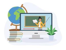 Learning from home concept,Learning online,remote learning. vector