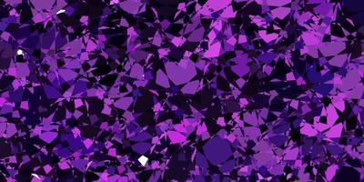 Dark Purple vector texture with random triangles.