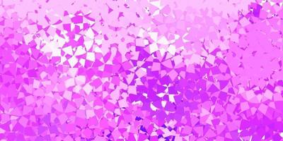 textura de vector púrpura claro con triángulos al azar.