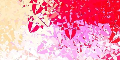 Light Pink, Yellow vector texture with random triangles.